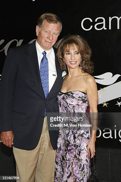 Helmut Huber and Susan Lucci during 31st Annual American Women in Radio & Television Gracie Allen Awards at Marriott Marquis Hotel in New York, New...
