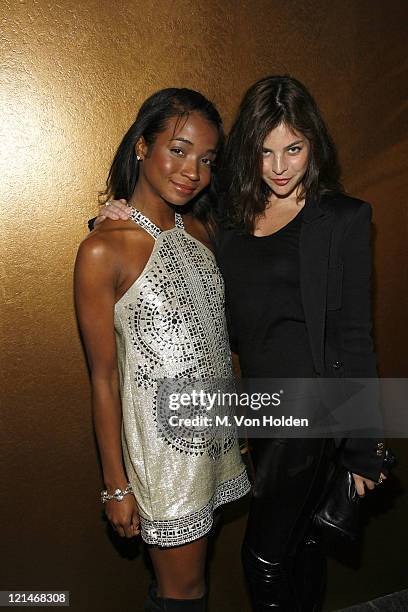 Genevieve Jones and Julia Restoin Roitfeld during "Just Cavalli and Teen Vogue" throw a summer party at The Manor in New York, NY, United States.
