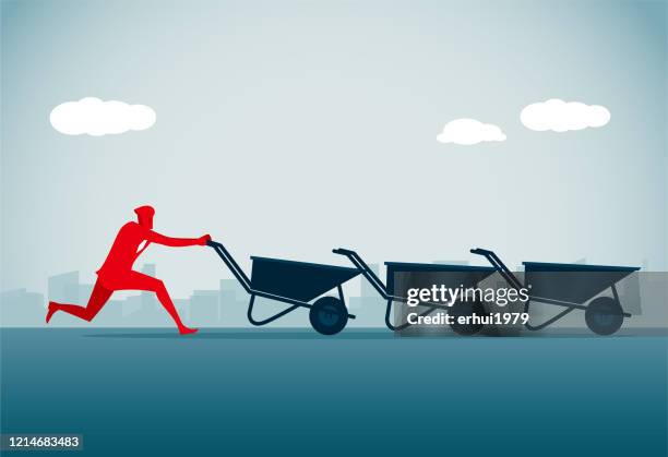 working - drudgery stock illustrations