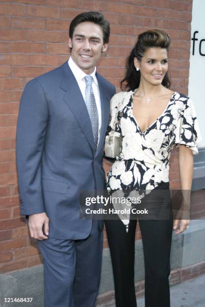 Jason Sehorn and Angie Harmon during "FCUK I'm Voting" Party at the GOP Convention at French Connection, Soho in New York City, New York, United...