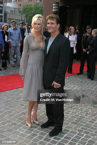 Alison Doody, Patrick Swayze during VIP Screening of "King Solomon's Mines" at The Tribeca Grand Hotel in New York, New York, United States.