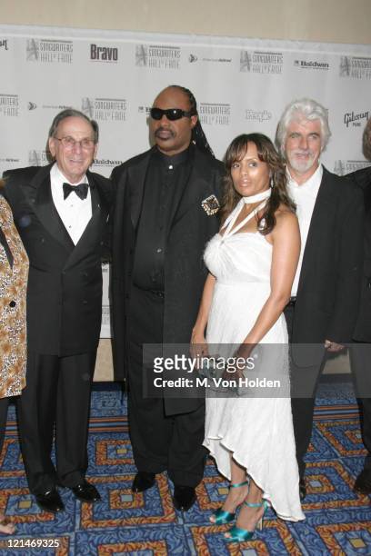 Hal David, Stevie Wonder, Wife, Michael McDonald during 35th Annual Songwriters Hall of Fame Awards at Marriott Marquis in New York, New York, United...