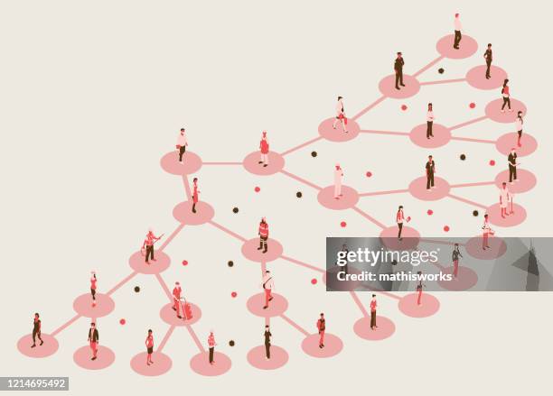 covid virus transmission illustration - repetition stock illustrations