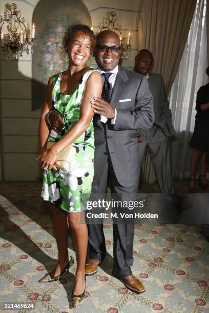 Erica Reid and LA Reid during Antonio " L.A. Reid receives the UJA Federation of New York's Music Visionary Award at The Pierre Hotel Ballroom in...