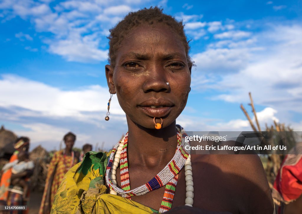 Toposa Fish Portrait of a Toposa tribe woman, Namorunyang State, Kapoeta, South ...