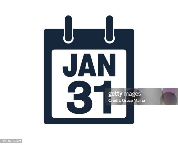 31st january calendar icon stock vector illustration - 31 january stock illustrations