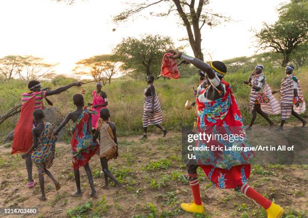Larim tribe bride during a forced marriage ceremony, Boya Mountains, Imatong, South Sudan on February 8, 2020 in Imatong, South Sudan.