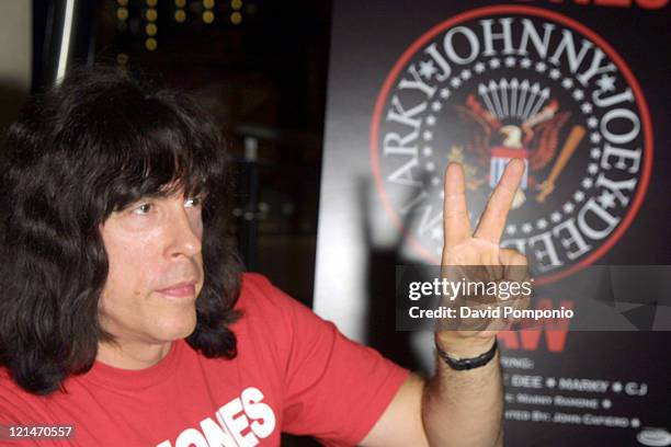 Marky Ramone of The Ramones during Marky Ramone Signs Copies of "Ramones Raw" DVD - September 29, 2004 at Virgin Megastore - Times Square in New...