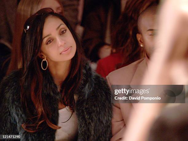 Mya during Olympus Fashion Week Fall 2005 - Esteban Cortazar - Front Row at The Tent, Bryant Park in New York City, New York, United States.