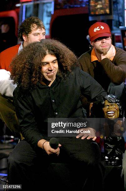 Claudio Sanchez of Coheed and Cambria during Coheed and Cambria Visits Fuse's "Daily Download" - November 22, 2004 at FUSE Studios in New York City,...