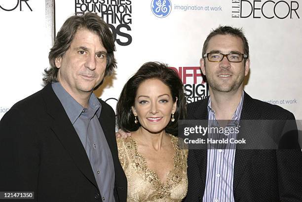 David Rockwell, Margaret Russell and Ted Allen during The Eighth Annual Elle Decor's "Dining by Design" at Hammerstein Ballroom in New York City, New...