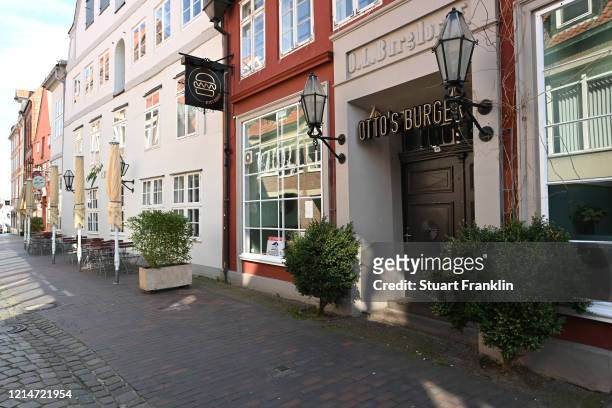Empty streets and closed resturants in Luneburg on March 25, 2020 in Luneburg, Germany. Everyday life in Luneburg, Germany has become fundamentally...