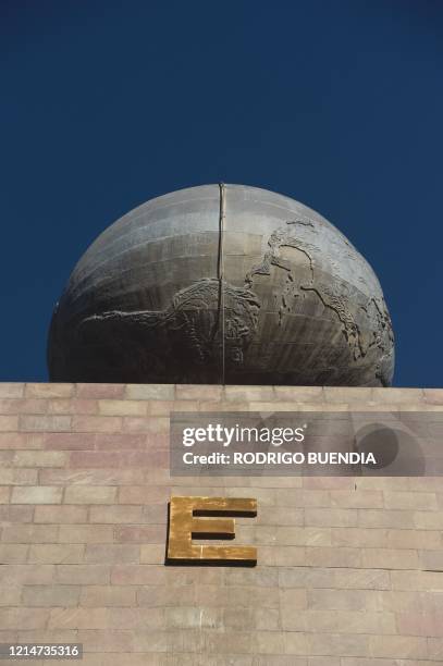 View of the empty monument of the Ciudad Mitad del Mundo in San Antonio de Pichincha, 40 km north of Quito, Ecuador, on May 22, 2020. The Ciudad...