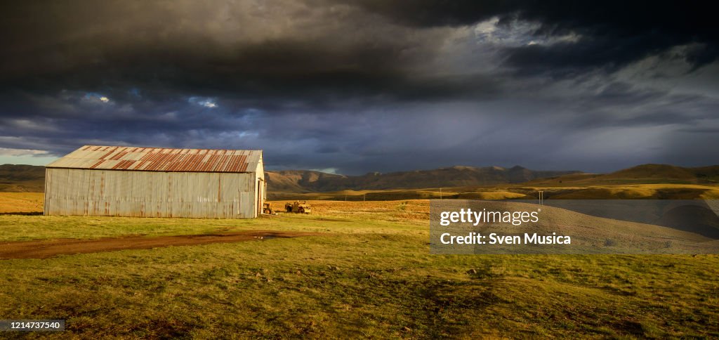 A farm shed in the Witteberg Mountains of South Africa