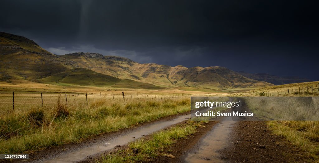 A storm rolling across the Witteberg Mountains of South Africa