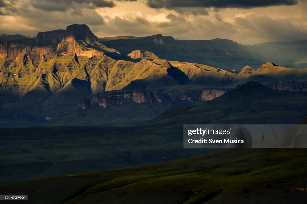 Sunrise in the Drakensberg Mountains of South Africa