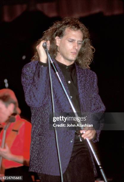 Singer Michael Bolton Is shown performing on stage during a live concert appearance on June 9, 1988.