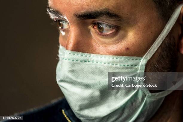 Masking Sad Sad Face With Mask Photos and Premium High Res Pictures - Getty Images
