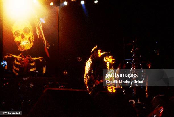 Ministry performs at the Universal Amphitheatre in Los Angeles on December 27, 1992 in Los Angeles.