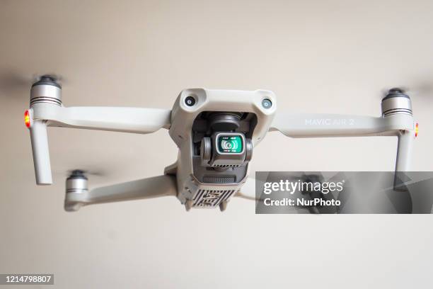 Mavic Air 2 quadcopter is seen flying indoors in Warsaw, Poland on May 23, 2020.