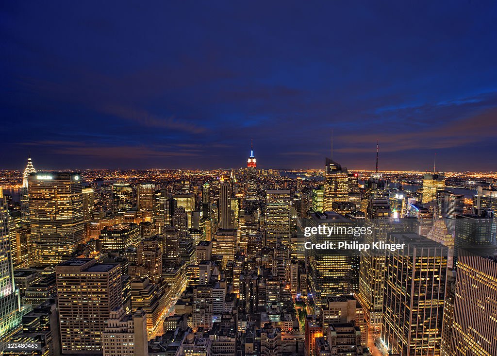 Midtown Manhattan at night