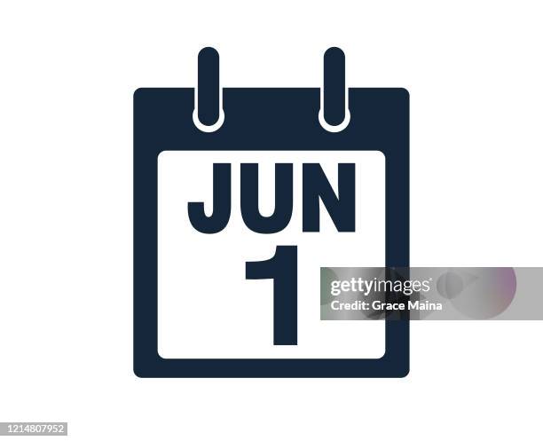 1st june calendar icon stock vector illustration - calender day 1 stock illustrations