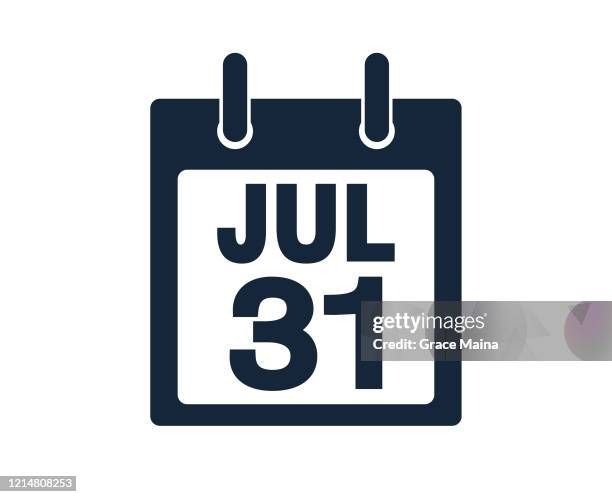 31st july calendar icon stock vector illustration - number 31 stock illustrations