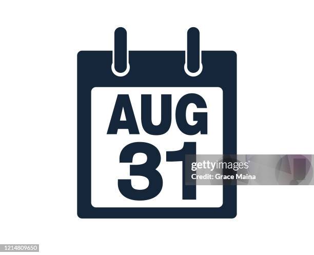 31st august calendar icon stock vector illustration - august stock illustrations