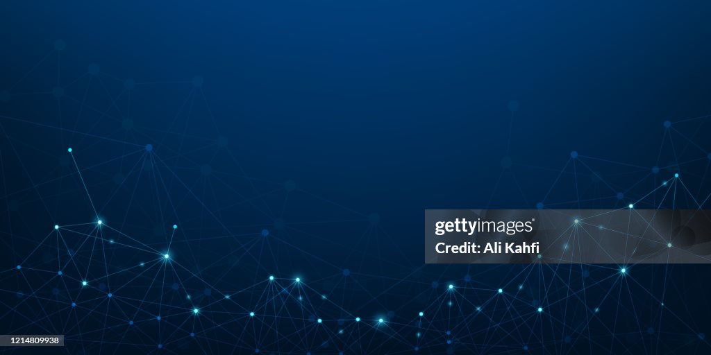 Abstrakter Hintergrund der geometrischen Netzwerktechnologie