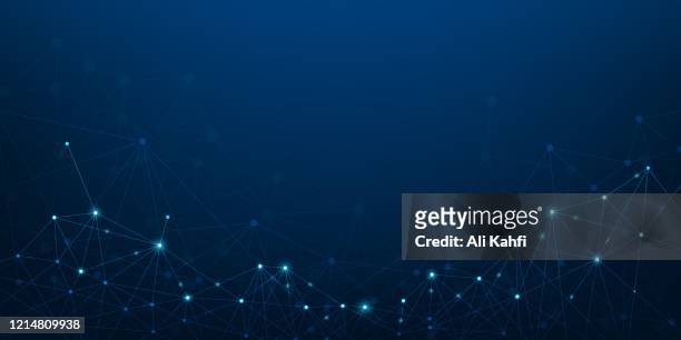 abstract geometric network technology background - technology stock illustrations