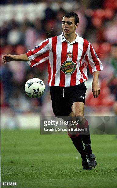 Gavin McCann of Sunderland in action during the 100th League Championship Challenge match against Liverpool played at the Stadium of Light in...