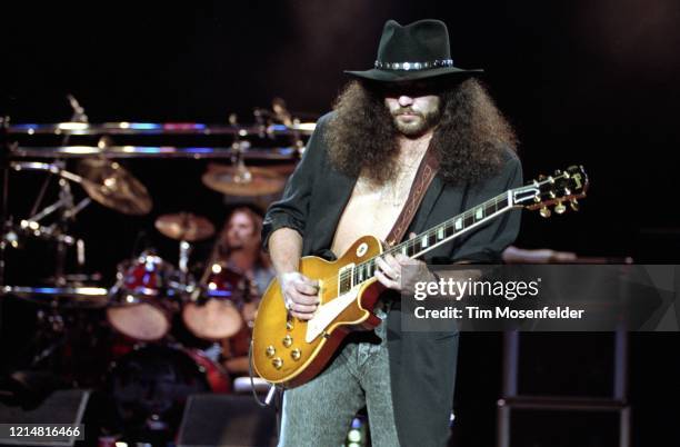 Gary Rossington of Lynyrd Skynyrd performs at Shoreline Amphitheatre on August 31, 1991 in Mountain View, California.