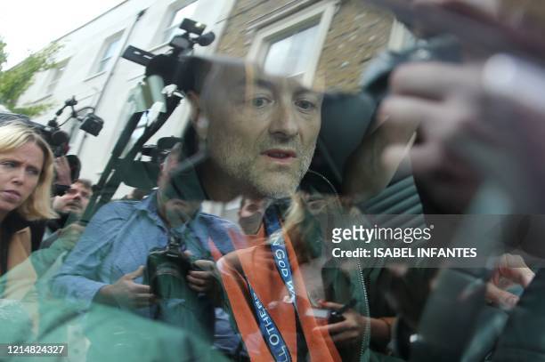 Number 10 Downing Street special advisor Dominic Cummings drives away from his home surrounded by media in London on May 24, 2020 following...