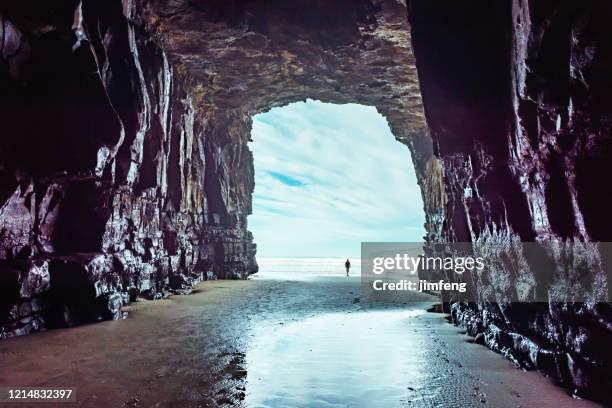 majestic cathedral caves, catlins, new zealand - otago landscape stock pictures, royalty-free photos & images