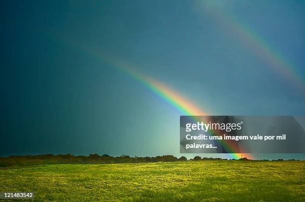 double rainbow - fotografia imagem foto e immagini stock