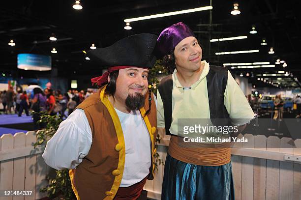 Actors David Arquette, who voices the role of Skully on Disney Junior's series, "Jake and the Never Land Pirates" and Corey Burton, the voice of...