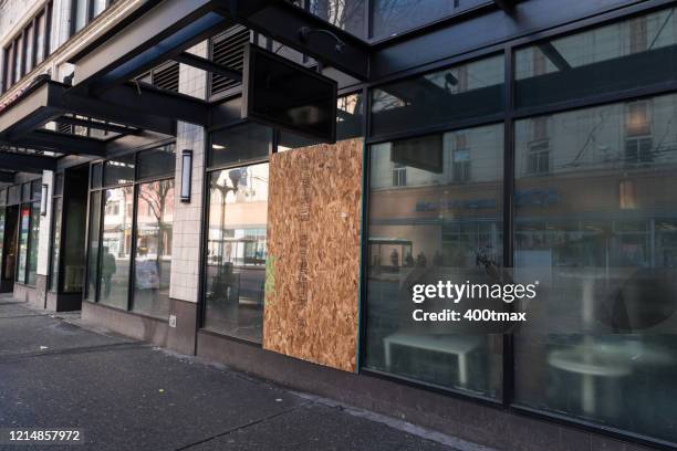 seattle shutdown - boarded up stock pictures, royalty-free photos & images