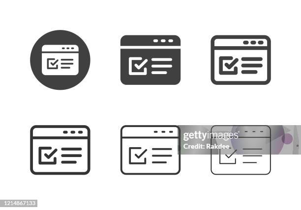 online-formular-icons - multi-serie - electronic organiser stock-grafiken, -clipart, -cartoons und -symbole