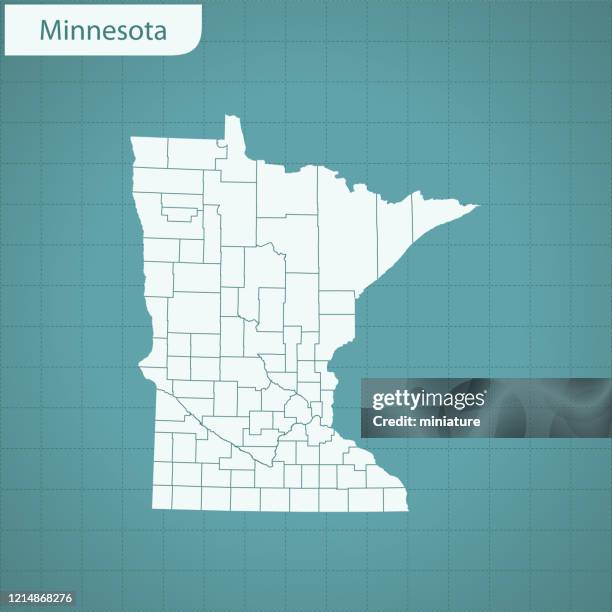 minnesota map - minnesota map stock illustrations