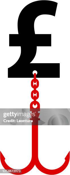 falling pounds - brexit stock illustrations