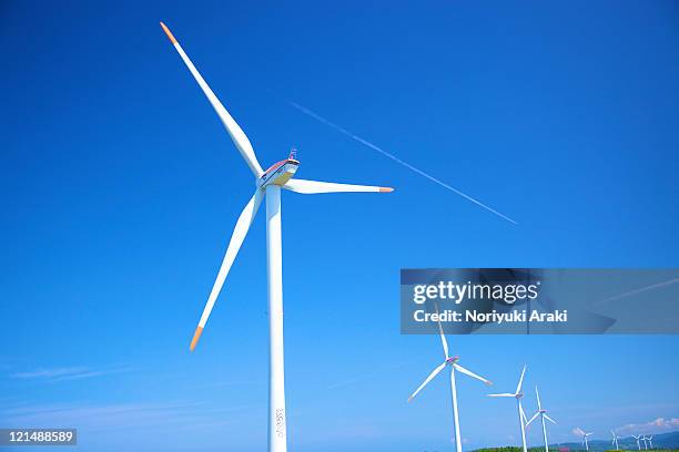 wind power - wind power japan stock pictures, royalty-free photos & images