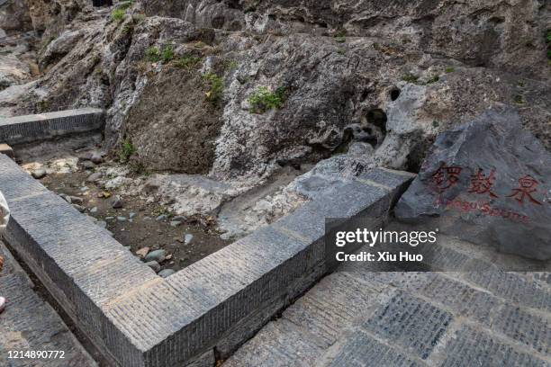 洛陽龍門石窟 - 河南省 stockfoto's en -beelden