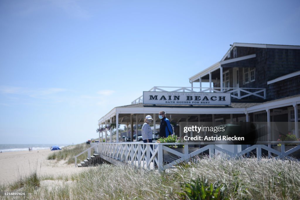 Memorial Day Weekend Celebrated On Eastern Long Island, As The Hamptons Remains Partly Closed Over