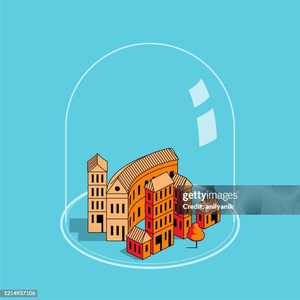 quarantäne - kuppel stock-grafiken, -clipart, -cartoons und -symbole