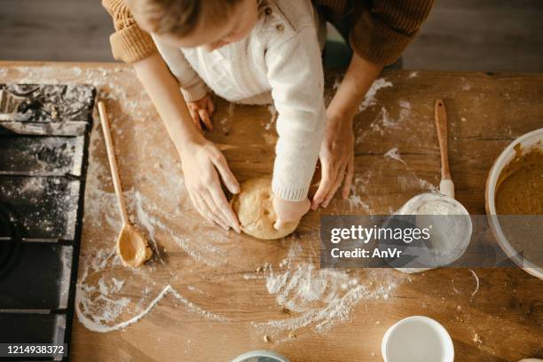 making a dough - baby chef stock pictures, royalty-free photos & images