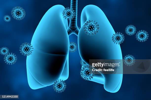 coronavirus on lung - human lung stock pictures, royalty-free photos & images