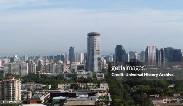Modern skyline of Beijing, china. 2019. Beijing is the capital of the People's Republic of China, the world's third most populous city proper, and...