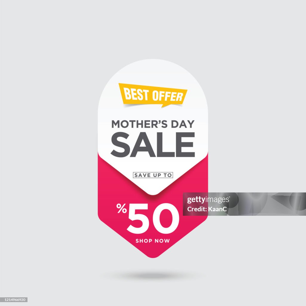 Ilustración de stock de banner de la venta del Día de la Madre
