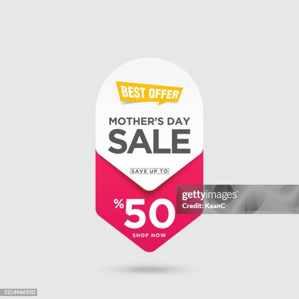stockillustraties, clipart, cartoons en iconen met moederdag verkoop banner stock illustratie - mothers day