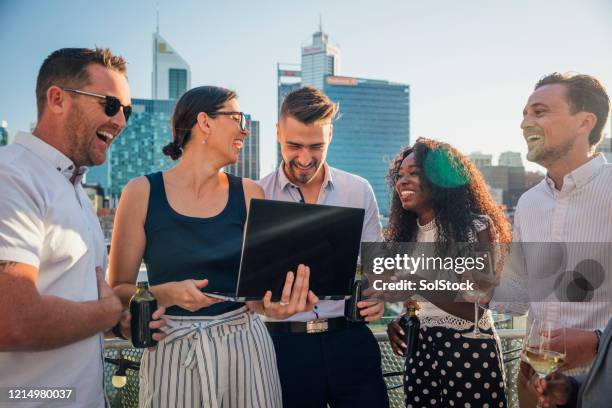 work is better with wine - perth skyline stock pictures, royalty-free photos & images